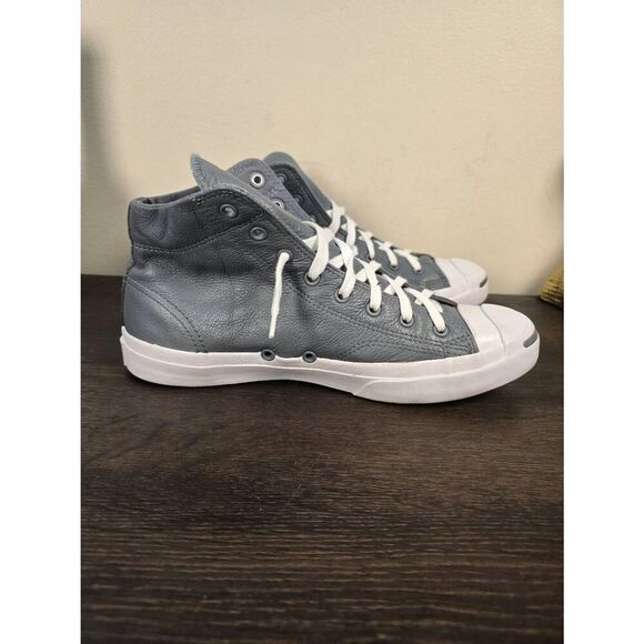 Converse Jack Purcell Jack Mid Leather Cool Grey Men\'s Shoes Size 9 main image 8
